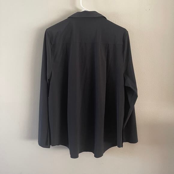 Athleta Everlasting Top Womens Large Black Athletic Performance Short Sleeve - Picture 2 of 9